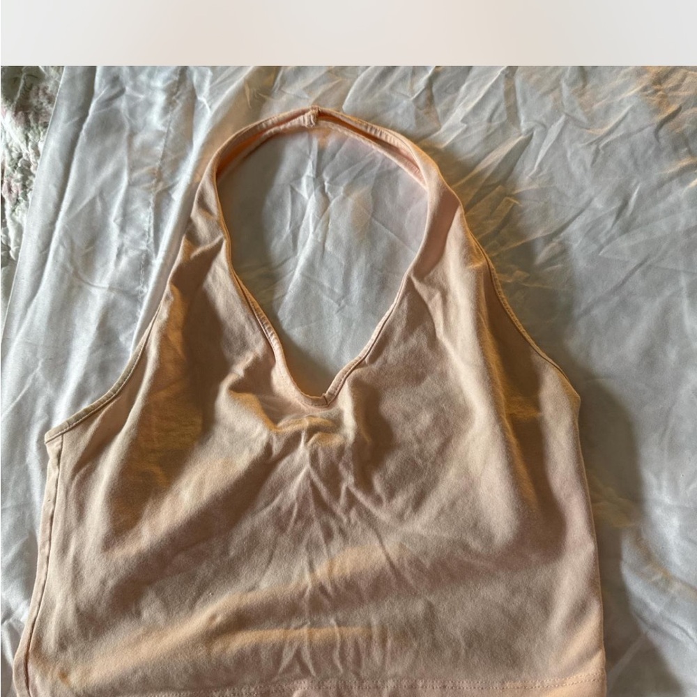 Peach Halter Top